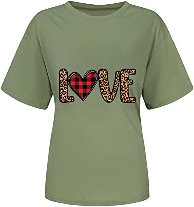Camisas do Dia dos Namorados Mulheres Letra de Amor Impressão Camise