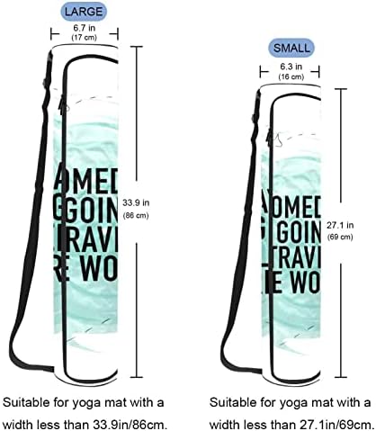 Algum dia eu vou viajar pelo saco mundial de transportadora de tapete de ioga com alça de ombro de ioga bolsa de ginástica bolsa de