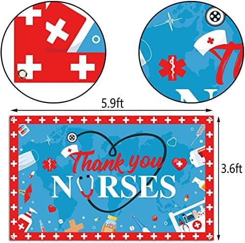 Obrigado enfermeiros cabine de fotos de pano de fundo Week Week de Apreciação Semana de Festas A Outdoor de Partes de Faculdade