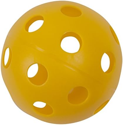 Campeão esportes de softbol de plástico amarelo: bolas ocas para praticar esportes ou brincar - 6 pacote, 12 polegadas
