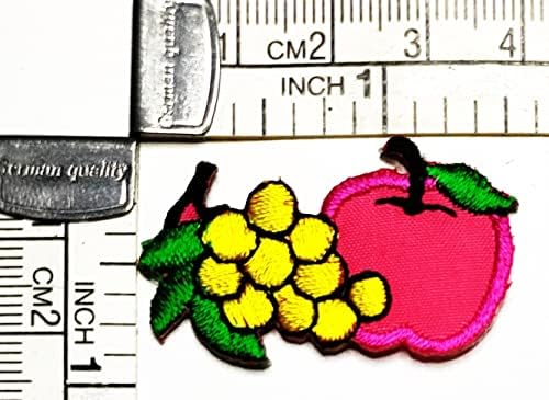 Kleenplus mini frutas frutas bordadas adesivo de tecido de fruta de maçã e uva bando de frutas de desenho animado em