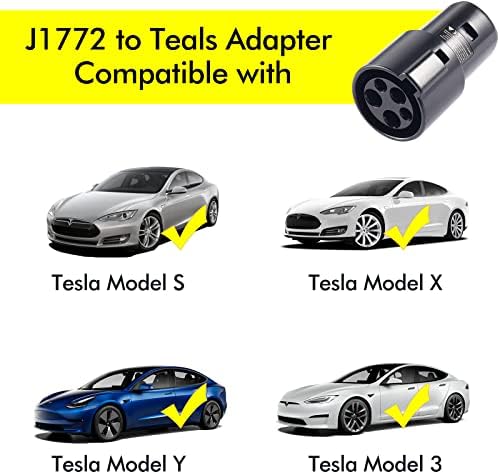 Actam J1772 para Tesla Adaptador de carregamento 80amp 240V Adaptador AC Tesla Compatível com Modelo 3, Y, S, X Para Carregador