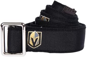 Vegas Golden Knights NHL Hockey Belt oficialmente licenciado com fivela de níquel com acabamento e lata de logotipo