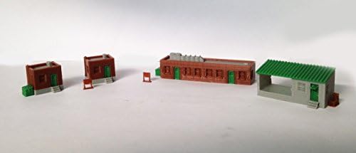 Modelos de outland treina o cenário ferroviário de layout de fábrica de escritórios Conjunto z escala z