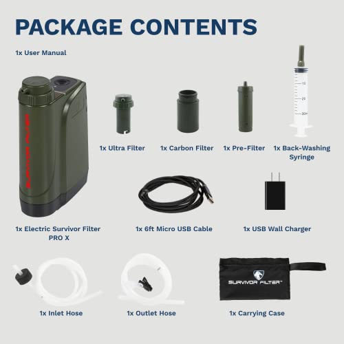 Survivor Filter Pro X Plus Kit de backup manual