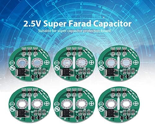 DIYEENI 6PCS Super Capacitor Protecting Board, Bateria de Super Capacitores de 2,5V, Módulo de Proteção do Capacitor, protege o capacitor de exceder o voltag limitante