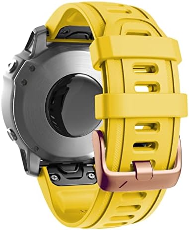 EGSDSE 20mm Sport Silicone Watch Band para Garmin Fenix ​​6x 6 6s Pro 5x 5s Plus Gold Rose Buckle EasyFit Redunda Strap