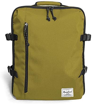 Rangeland Travel Backpack 21L Minimalista Casual Casual Pequeno Caderno de Laptop Daypack de 15 polegadas, Mostarda
