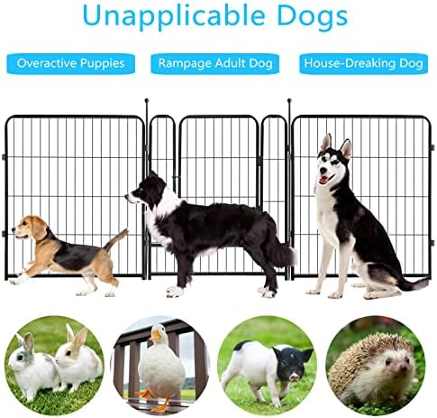 Gdkasrny cão cão cão portátil cercão pesado metal de metal pet cyatpen interno de animais de estimação externo para cães pequenos de cães pequenos - caneta de acampamento de trailer （jato preto）