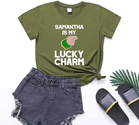 Dia de St. Patrick's Feminino Feminino Coração Top Top Top Blusa Camista do pescoço redonda Camise Casual Tops confortáveis ​​soltos