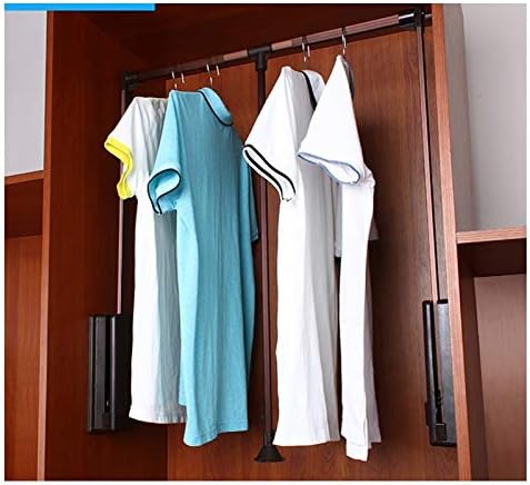 Rail suspenso de guarda-roupa suspenso, deslizamento de elevação do quarto, rack de secagem ajustável e deslizamento de