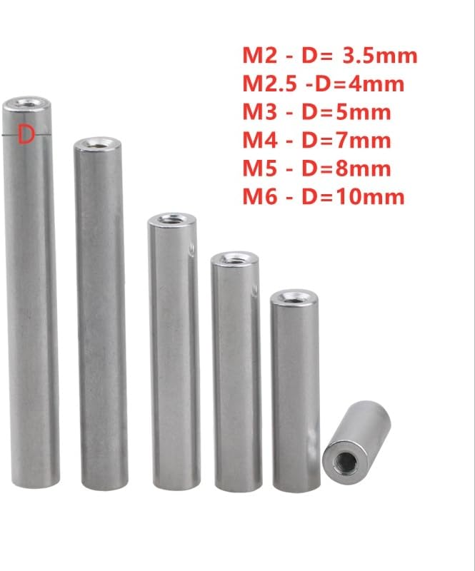 5-10pcs hastes de espaçador de alumínio M2 m2.5 m3 m4 m5 m6 Staque de alumínio redondo parafuso espaçador de espaçador para espaçadores de coluna RC Stud -espaçadores -