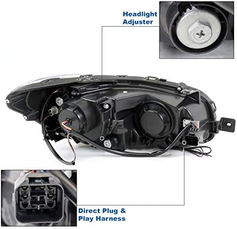 ZMAUTOPTS LED LED FELHORES DE PROJETOR DO SINAL sequencial Chrome w/6 DRL azul compatível com 2015-2020 Subaru WRX STI