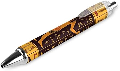 Hieróglifos egípcios antigos, caneta retrátil de caneta azul de tinta confortável escrevendo canetas engraçadas de canetas engraçadas 0,5mm