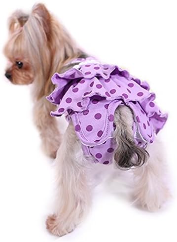 Alfie Pet - Frona fralou Dog Sanitary Pantie com suspensório conjunto de 2 peças para cães femininos - tamanho: médio