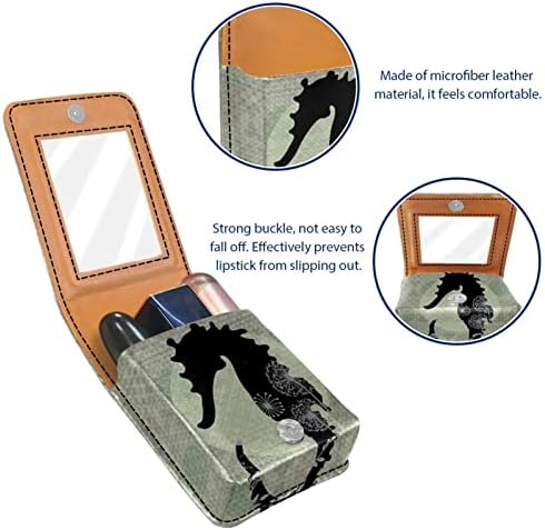 Bolsa de batom de batom de maquiagem de oryuekan com espelho portátil de armazenamento portátil de armazenamento de armazenamento de bato