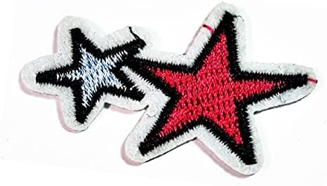 Raro patch mini estrelas feliz estrelas desenho animado diy bordado costurar ferro em patch costuring platge signo logotipo