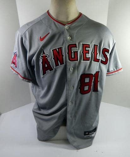 2022 Los Angeles Angels Ray Montgomery 81 Jogo emitido POS Usado Grey Jersey 48 2 - Jogo usada MLB Jerseys