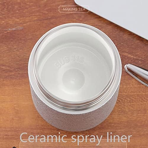 Lukeo Ceramic Liner Tea Thermo Garrafa de xícara separada de temperatura inteligente Display Separa e água