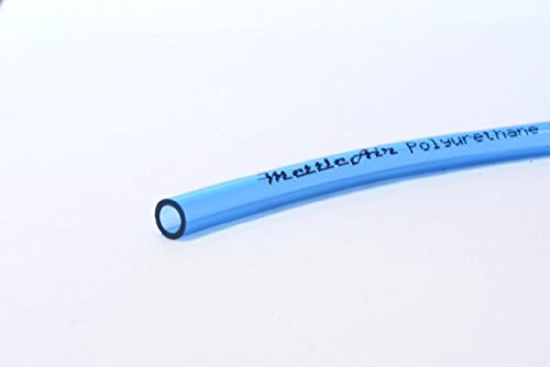 MettleAir PU 10-30CB Tubulação de poliuretano, 10 mm OD, 30 m, azul claro