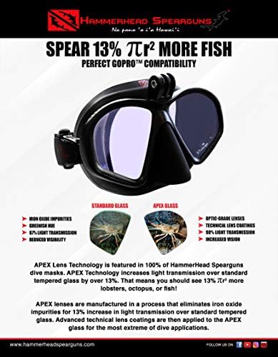 Hammerhead Spearguns MV3 Máscara de mergulho de ação