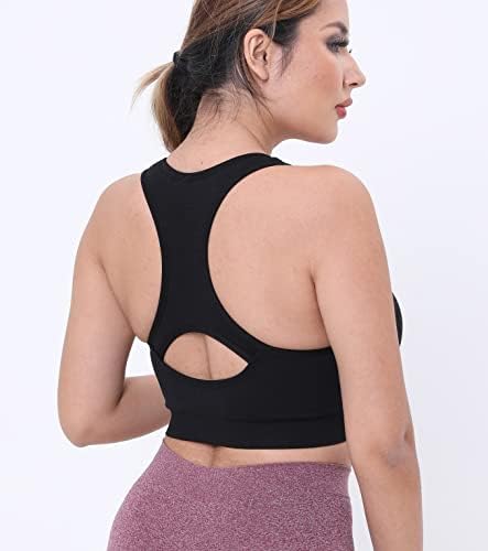 Akamc 3 pacote de suporte médio feminino cruzar traseiro com fios removíveis BRA SPORT Sport