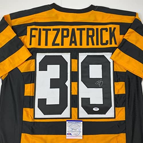 Autografado/assinado Minkah Fitzpatrick Pittsburgh Bumble Bee Football Jersey PSA/DNA COA