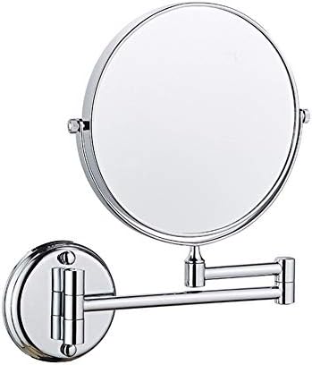 Espelho de maquiagem montado na parede GQQG 3x de 3x de 6 polegadas de 6 polegadas, espelho de banheiro estendida de dupla face