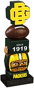 Equipe Sports America Green Bay Packers Vintage NFL Tiki Totem estátua