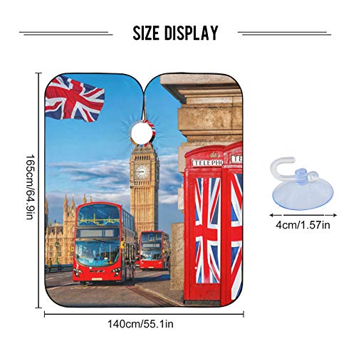 British Flags Phone Booths Big Ben London Barber Cape & Barba Avental 2 em 1- CAPE DE CABELO PROFISSIONAL COM 2 POPAS DE BEDIMENTO, CAPA DE CABELO DE CABELO DE CABELO