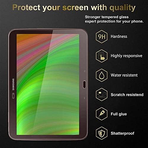 Cadorabo 3x vidro temperado compatível com o Samsung Galaxy Tab 3 10.1 em alta transparência - 3 Proteção da tela de embalagem 3D