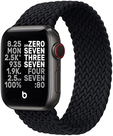 Bause Stretch trançada Fabric Loop Band Compatível com Apple Watch SE/Ultra/8/7/6/5/4/3/2/1 Série