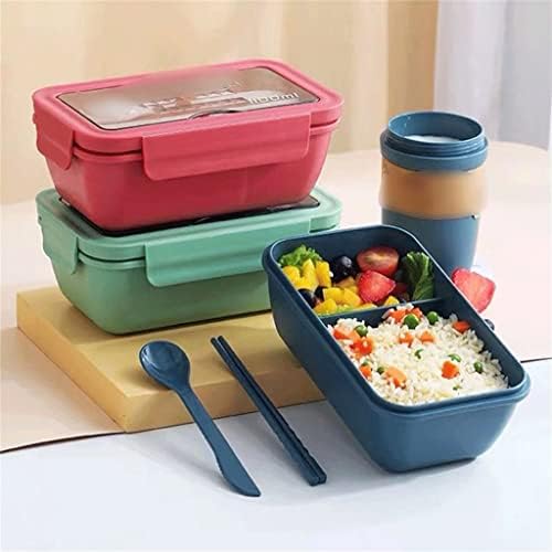 YGQZM 1100ml Lunchar de microondas Microondas portátil 2 Camadas Recipiente de alimentos Almoço saudável Bento Boxes