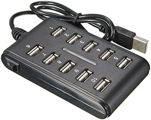 SXDS de alta velocidade 480 Mbps USB 2.0 Hub 10 Porta Multi Personal Computador USB Hub portátil Splitter USB