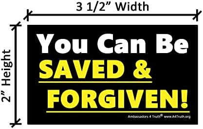 Você pode ser salvo e perdoado! | TRATAS EVUSPELOS | Evangelismo | Tamanho do cartão de visita | Pacote de 50