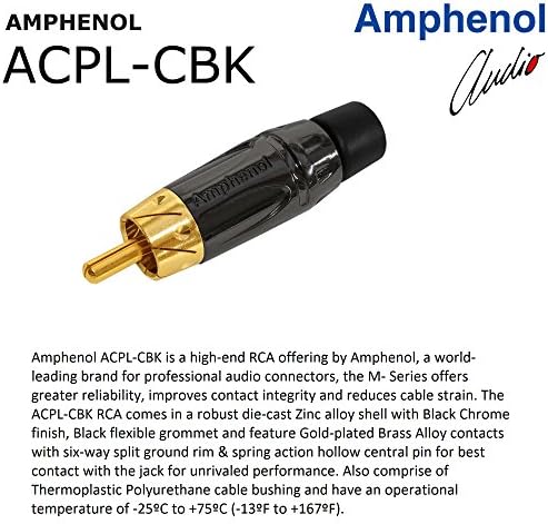 3,5 pés-alta definição de áudio interconect par de cabos de interconexão personalizados por cabos Melhores do mundo-usando o corpo Mogami 2964 e o corpo de cromo preto ACPL ACPL, conectores de RCA banhados a ouro