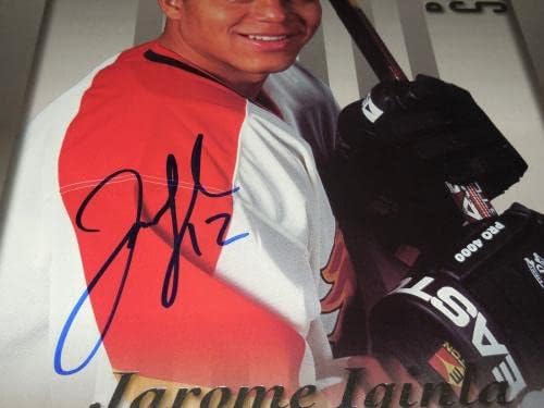 Jarome Iginla autografou 8x10 Foto colorida - Calgary Flames! - Fotos autografadas da NHL