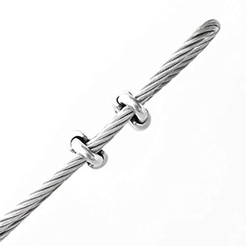 Braçadeira de corda de aço, clipe de corda de arame, braçadeiras de cabo de fio 15/32 polegadas de zinco - 2 pacote