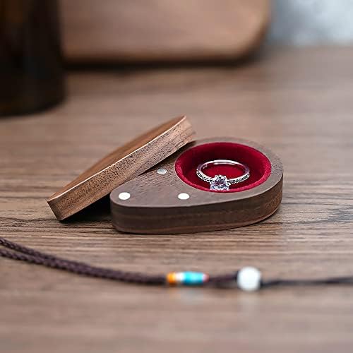 Caixa de anel de madeira personalizada Proposta de engajamento Caixa de anel de casamento Caixa de anel rústico Caixa de