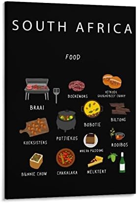 Pôster de Bludug de comida sul -africana Os pôsteres minimalistas Posters de comida restaurante cozinha pôster de