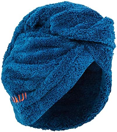 Nabaiji nadando toalha de cabelo macio - azul escuro
