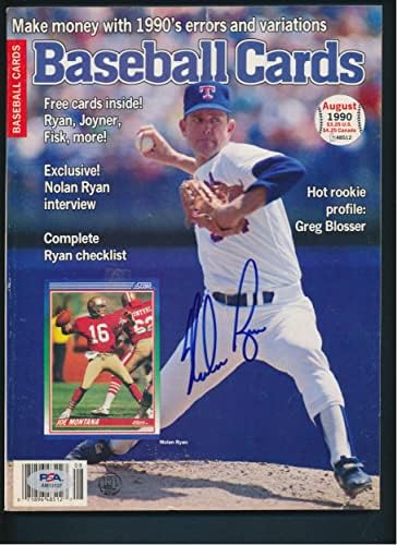 Nolan Ryan assinou a revista Autograph PSA/DNA AM13137 - Revistas MLB autografadas