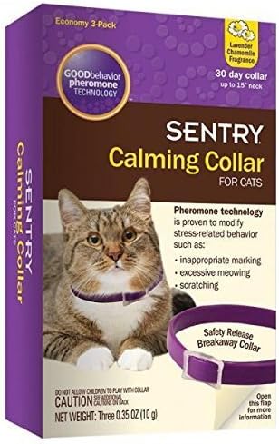 Sentry Calming Collar Cat Good Behavior Feromona 3 pacote