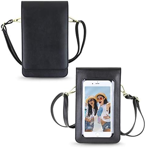 Gear Besta Crossbody Cellone Phone Burse com bolso da janela da tela sensível ao toque, bolsa de ombro leve com proteção RFID