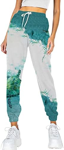 Mulheres calças de moletom Baggy Grandestas Print Yoga Tamanho grande Esporte Baggy Pants calças de lounge trabalham com