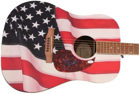 Darius Rucker assinou o autógrafo em tamanho real um de um gentil Custom 1/1 American Flag Gibson Epiphone Guitar Guitar w/