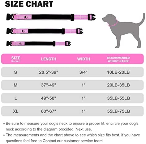 Cola de cachorro acolchoada neoprene, colar esportivo de qualidade reflexiva premium com fivela de metal pesada para pequeno/médio/grande/x-grande, gera conforto extra para cães ativos.