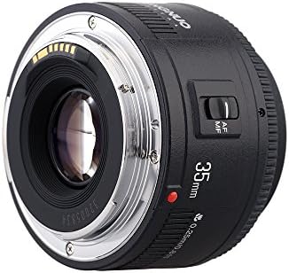 Yongnuo YN35mm F2 Lente 1: 2 AF/MF Lente de foco automático de ângulo largo/Prime Af/MF Compatível com câmera Canon EF Mount EOS