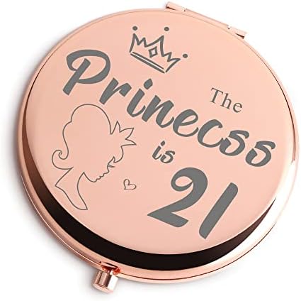 Presentes de aniversário de 21 anos para sua viagem de ouro rosa de ouro Cosmético Crown Crown Presentes personalizados para menina