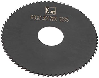 X-Dree 60mm x 1,2 mm x 16 mm Black HSS 72T Slitting Satting Saw Cutter Cutter Tool (60mm x 1,2 mm x 16mm negra HSS